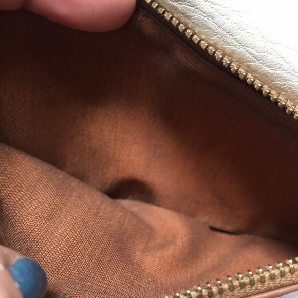 Fossil color block tan red trifold wallet clutch - Picture 11 of 12